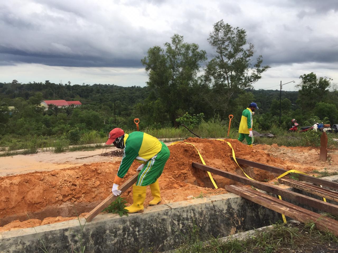 Lokasi pemakaman jenazah Covid-19 di jalan Serayu, Kelurahan Tanah Merah, Samarinda Utara, Senin (4/5/2020)/IST
