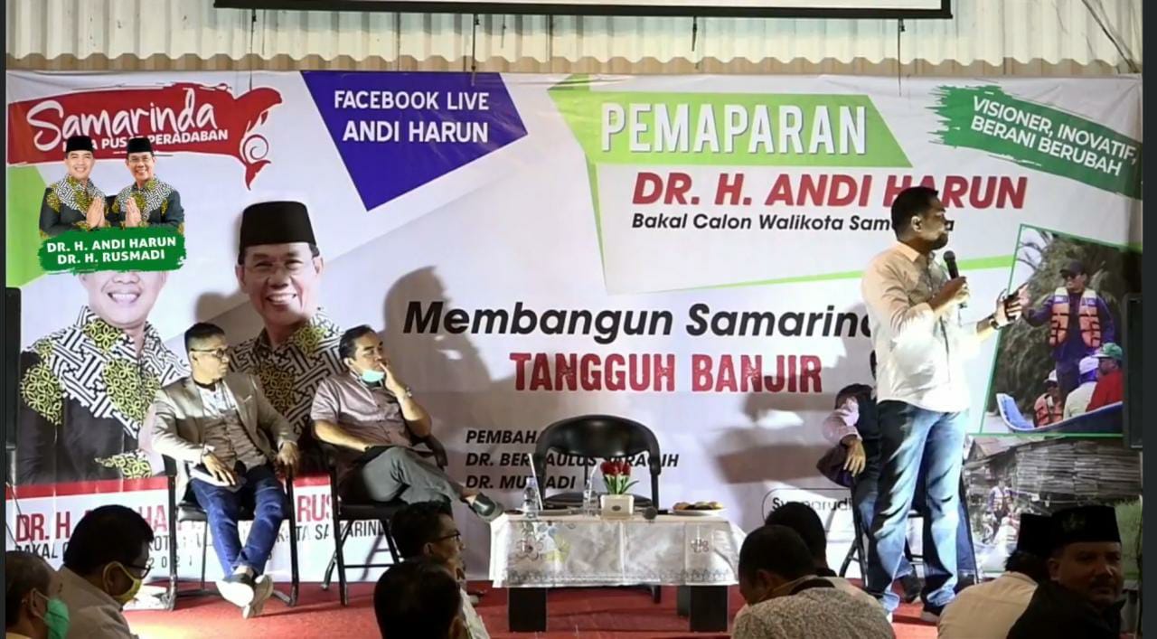 Andi Harun saat paparkan program penanganan banjir dengan pemanfaatan Void/ IST