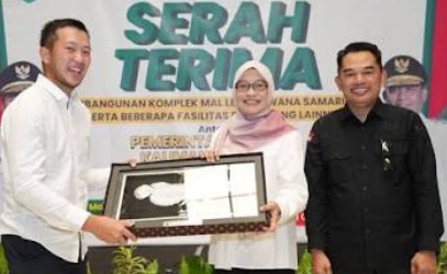 Foto: Pemprov Kaltim menerima kembali pengelolaan Mall Lembuswana dalam acara serah terima di kompleks pusat perbelanjaan itu, Jumat (7/8/2026)./ Ist