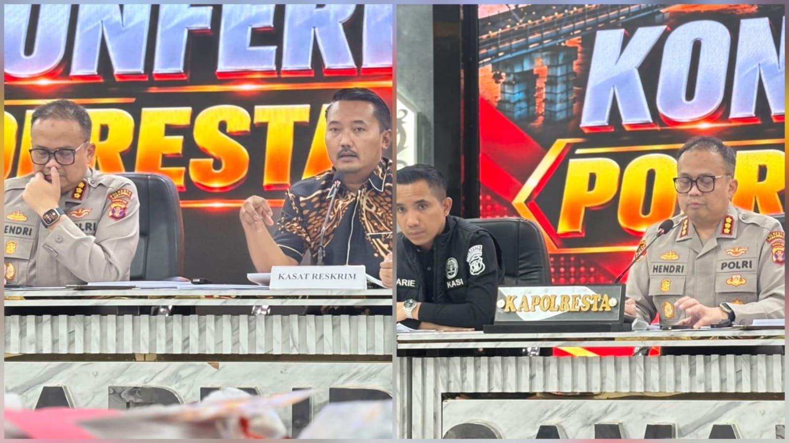 Polresta Samarinda saat melakukan konferensi pers yang digelar di Mako Polresta Samarinda, Jumat (9/10/2026).